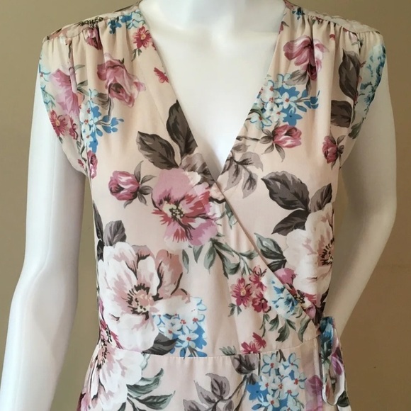 Yumi kim floral printed wrap long maxi dress swept away pink size Xs - Picture 4 of 10